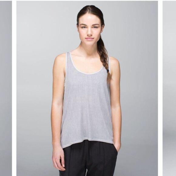 Lululemon Next  to Nothing Tank Breathable Open Back Burnout Grey Size 6 - Picture 7 of 7